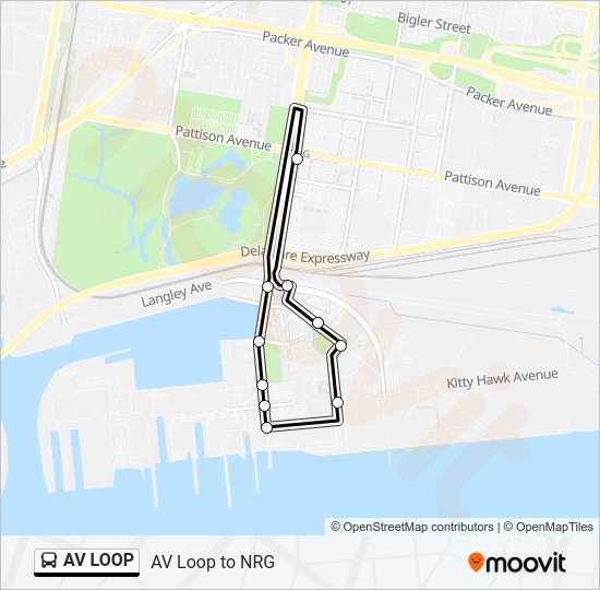 AV LOOP Bus Line Map