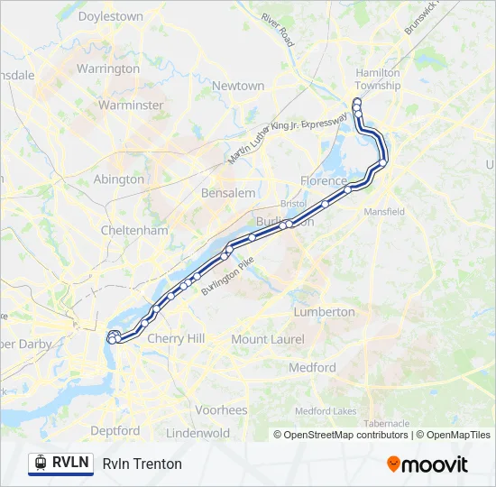 RVLN Light Rail Line Map