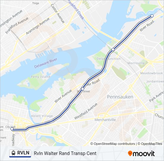 RVLN Light Rail Line Map