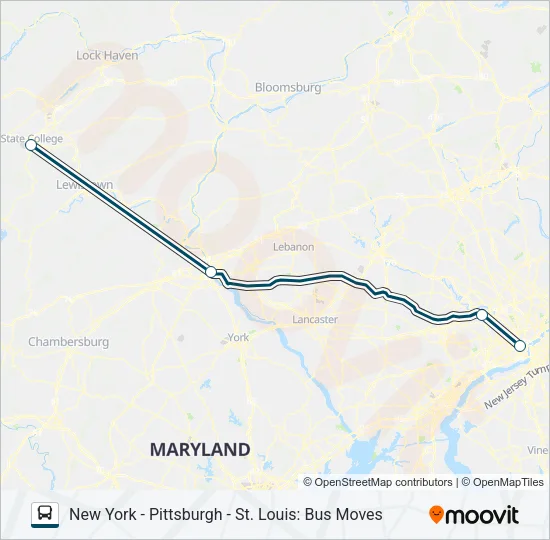 GREYHOUND US0421D Bus Line Map