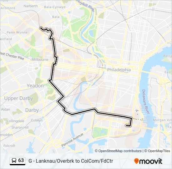 63 Bus Line Map