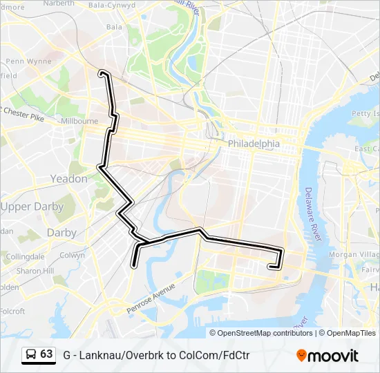 63 Bus Line Map