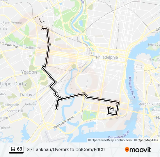 63 Bus Line Map