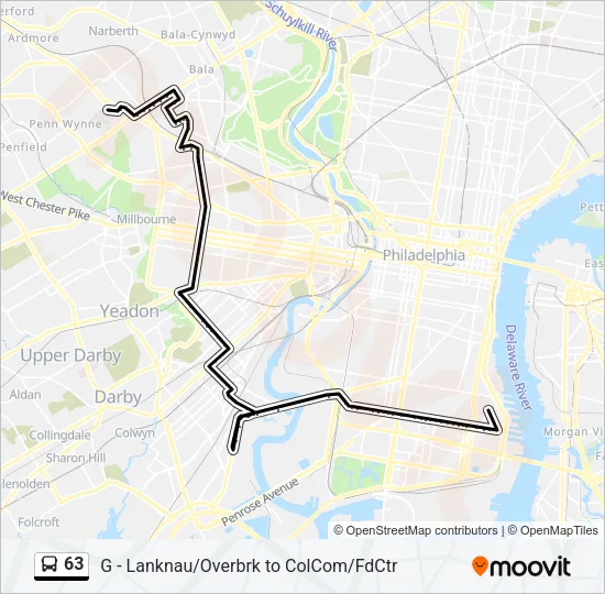 63 Bus Line Map