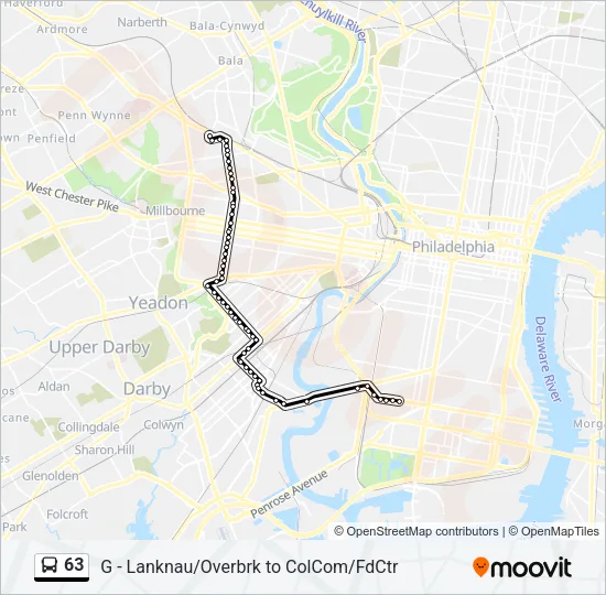 63 Bus Line Map