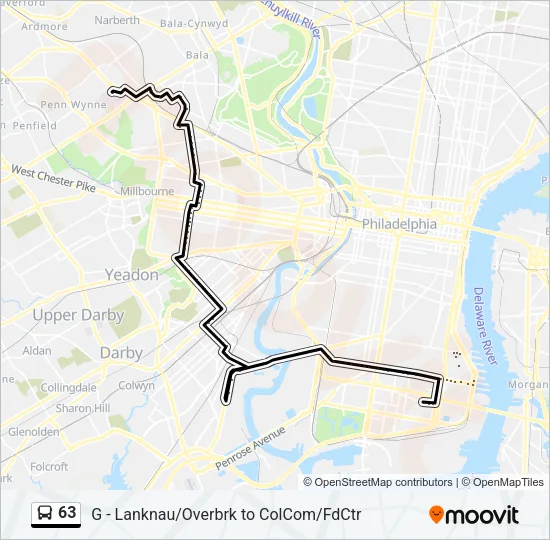 63 Bus Line Map