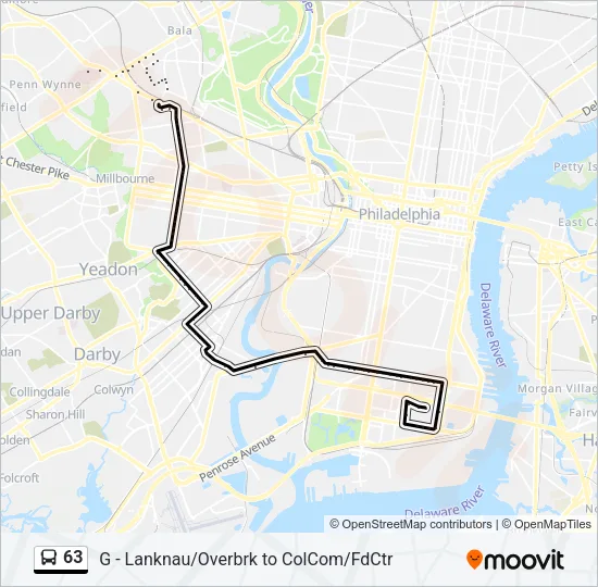 63 Bus Line Map
