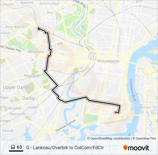 63 Bus Line Map