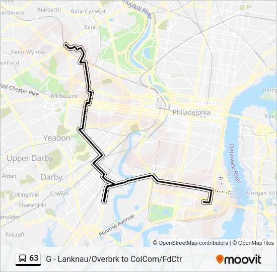 63 Bus Line Map