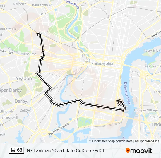 63 Bus Line Map