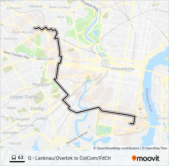 63 Bus Line Map