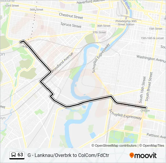 63 Bus Line Map