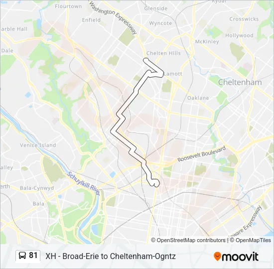 81 Bus Line Map