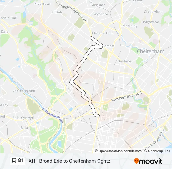81 Bus Line Map