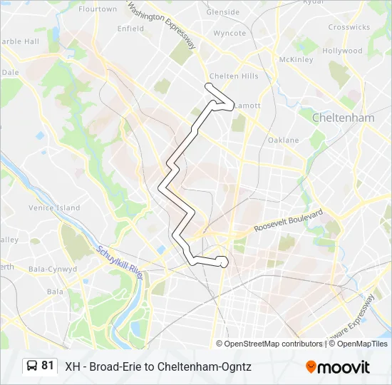 81 Bus Line Map