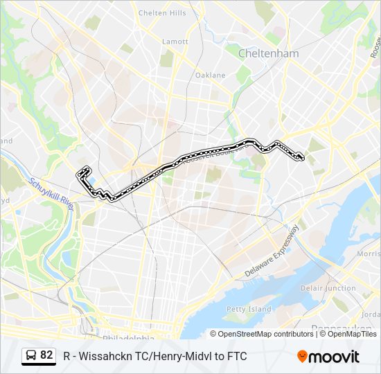 82 Bus Line Map