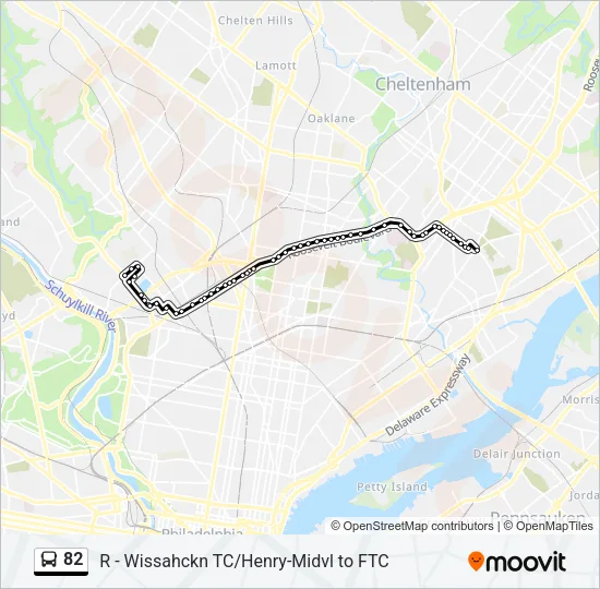 82 Bus Line Map