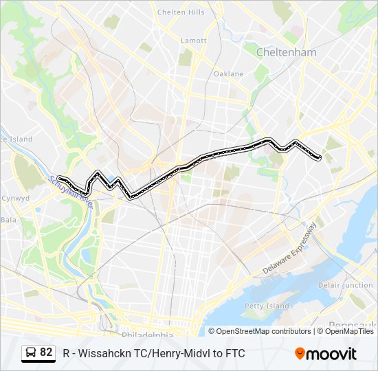 82 Bus Line Map