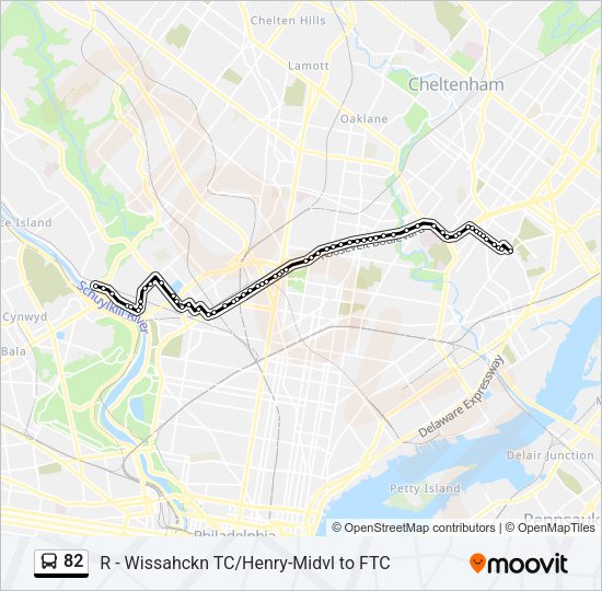 82 Bus Line Map