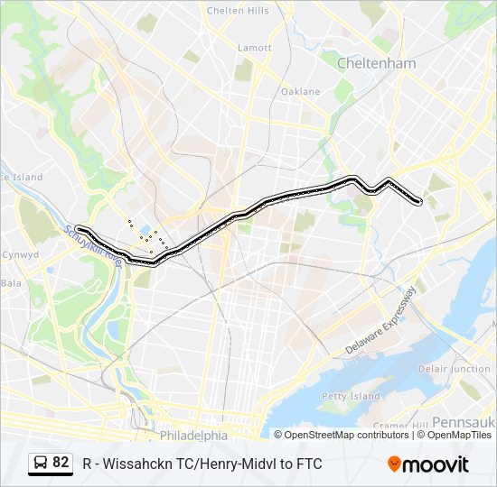 82 Bus Line Map