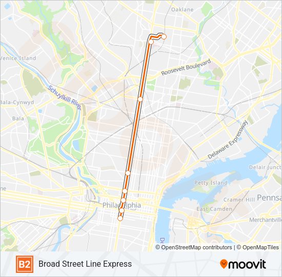 B2 Metro Line Map