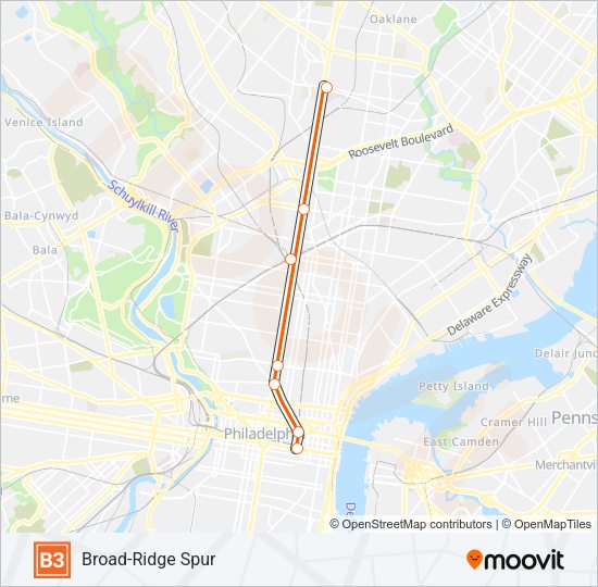 B3 Metro Line Map