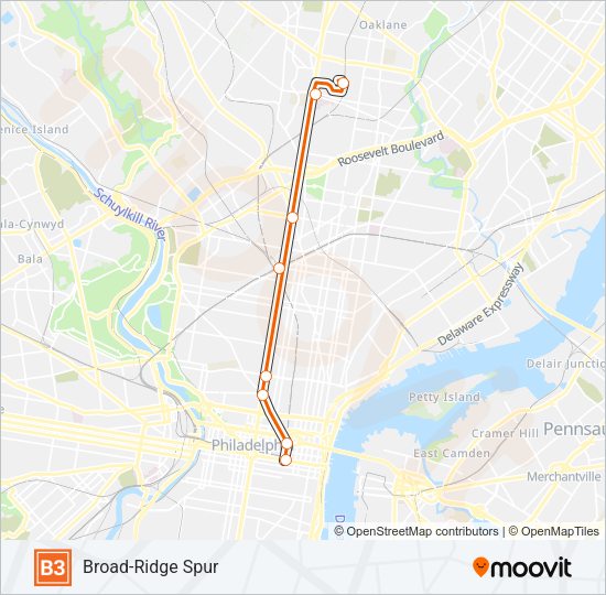 B3 Metro Line Map
