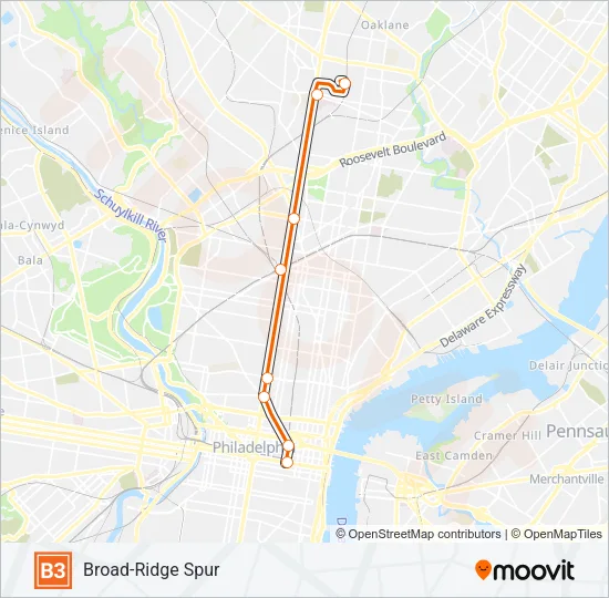 B3 Metro Line Map