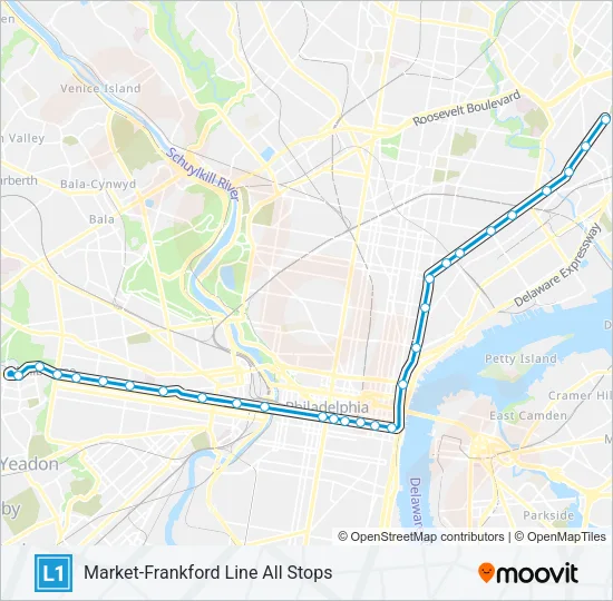 L1 Metro Line Map