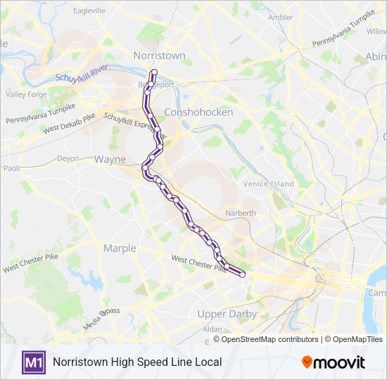M1 Metro Line Map