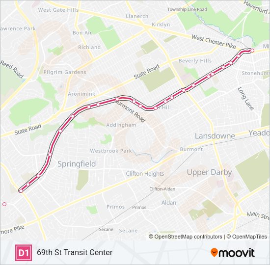 D1 Metro Line Map