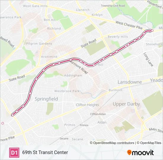 D1 Metro Line Map