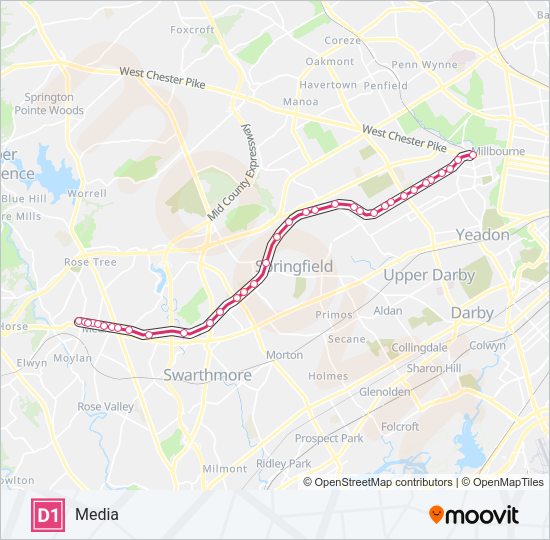 D1 Metro Line Map