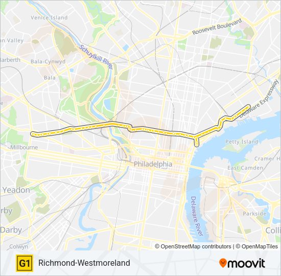 G1 Metro Line Map