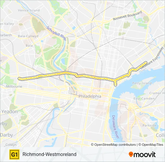 G1 Metro Line Map
