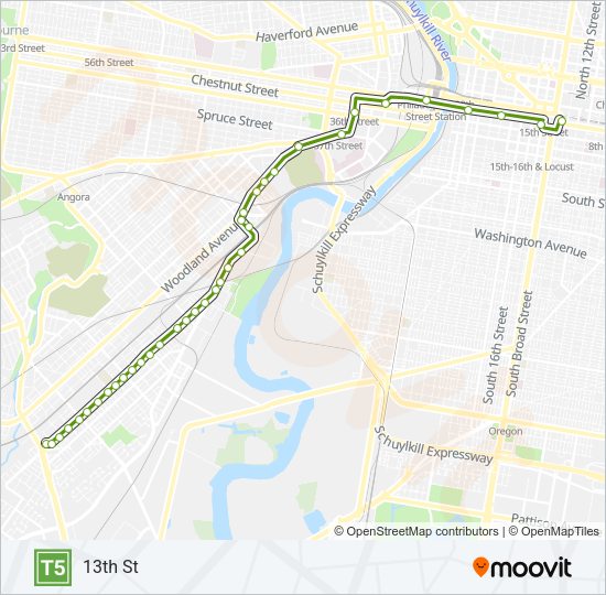 T5 Metro Line Map