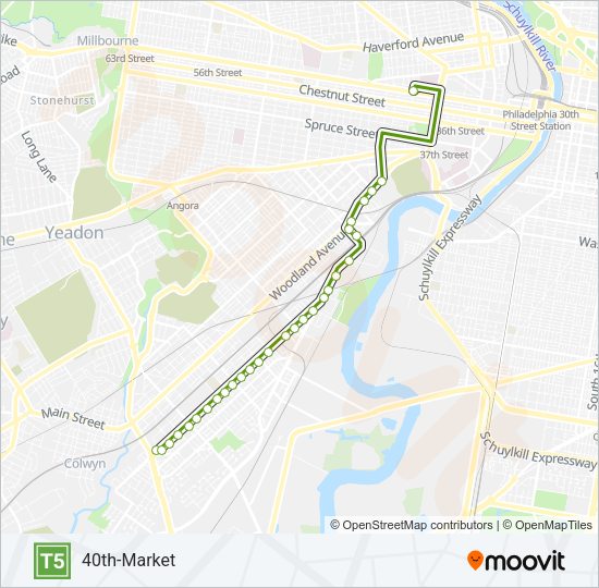 T5 Metro Line Map