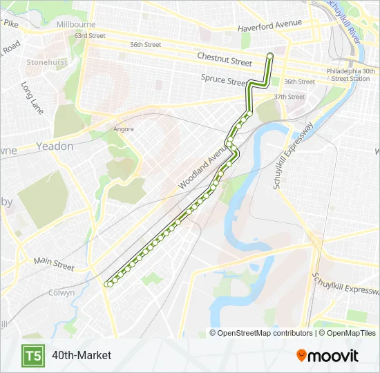 T5 Metro Line Map