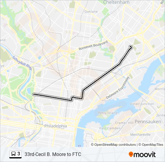 3 bus Line Map