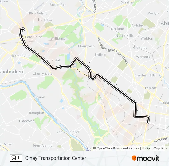 L Bus Line Map