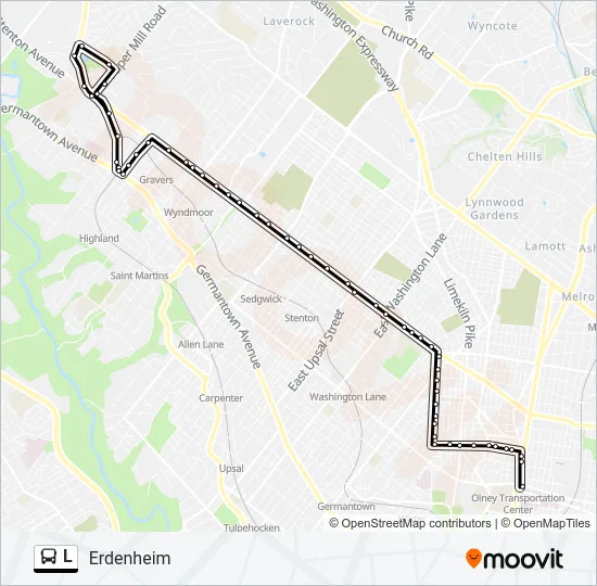 L Bus Line Map