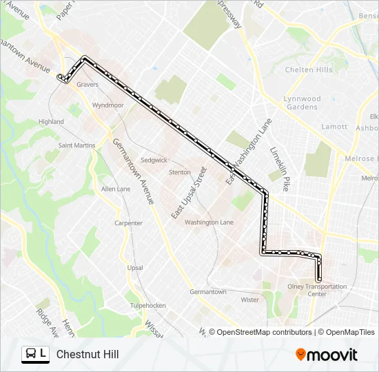 L Bus Line Map