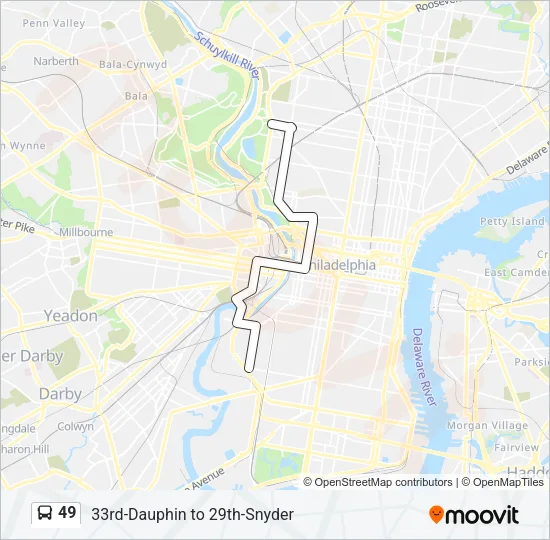 49 Bus Line Map