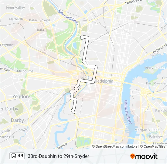 49 Bus Line Map