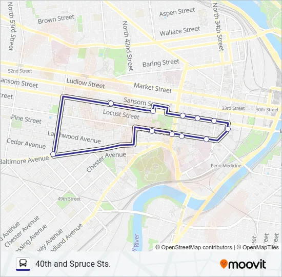 PENN BUS WEST Bus Line Map