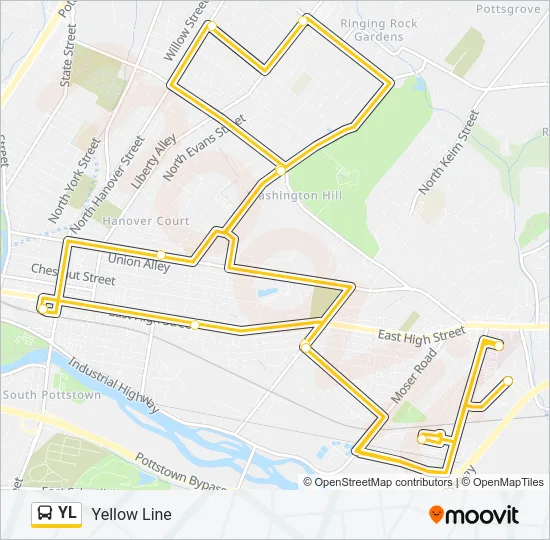YL Bus Line Map