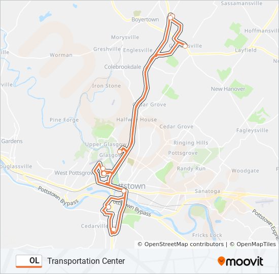 OL bus Line Map