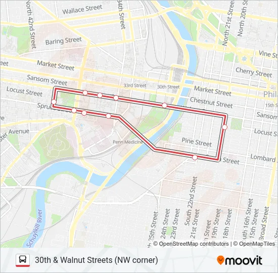 PENN BUS EAST Bus Line Map