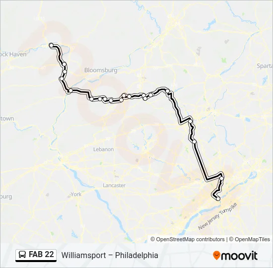 FAB 22 Bus Line Map