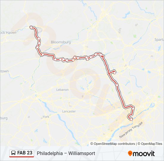 FAB 23 Bus Line Map